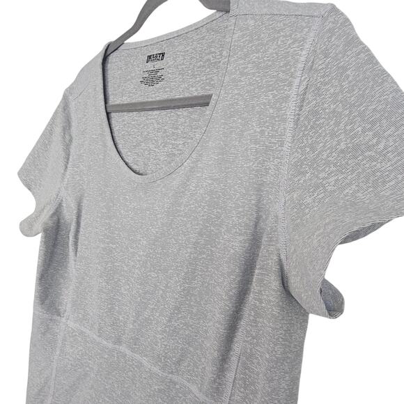 Duluth Trading Dress Knee Length Dress Scoop Neck Dress L Gray NoGa UPF 50 - Picture 5 of 8